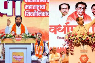 Shinde & Thackeray Revive Revive Shiv Sena's classic "Marathi Manus, Sons of Soil" precedes the BMC poll