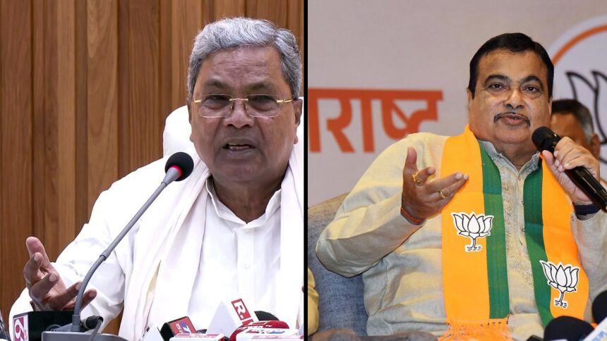 Siddharamaiah steals umbreage "not invited" to the inauguration ceremony of the Shigandur Bridge. Gadkari fights back