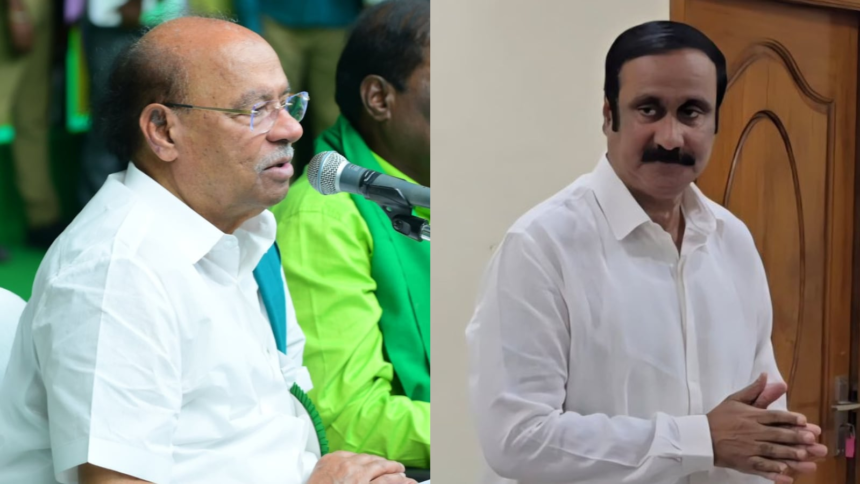 S Ramadoss and son Anbumani