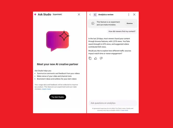 YouTube Test Asks Studio Analytics Bot