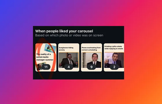Instagram tests like counting individual frames in a carousel