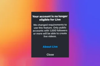 Instagram limits live streaming to creators with 1k or more followers