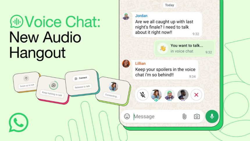 WhatsApp Rolls Out Voice Chat Feature for All Group Chats With End-to-End Encryption