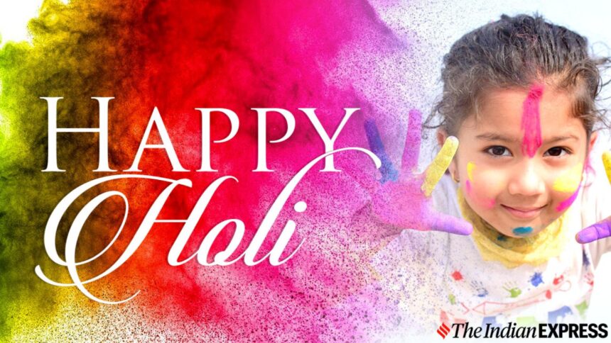 Happy Holi 2025 Wishes Images: On the day of Holi, known as Rangwali Holi or Dhuleti, people throw coloured powders (gulal) and water at each other.