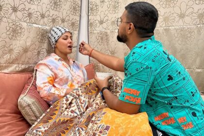 Hina Khan, who has been battling breast cancer, is being cared for by her husband Rocky Jaiswal