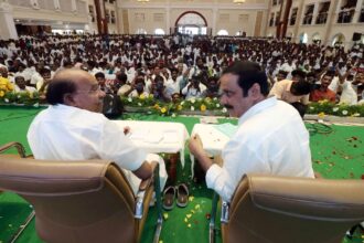 "You can't sit in the dummy and party with your son Ambumani," says Ramados, as the PMK feud reaches Madras HC