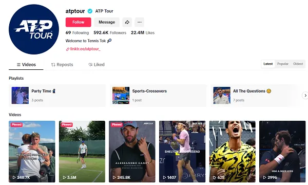 Tiktok announces new content partnership with ATP