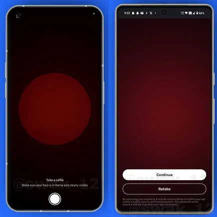 X appears to use GROK to check the age of the user