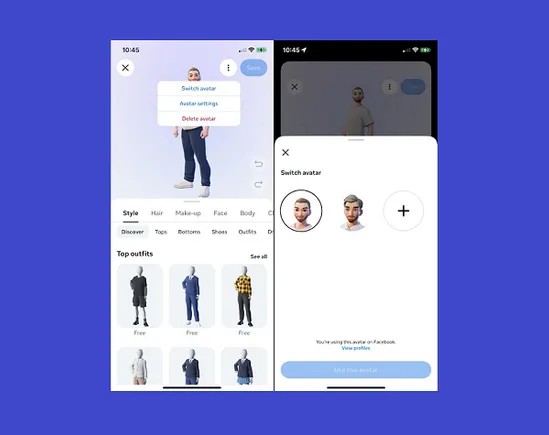 Meta allows for multiple avatar creation