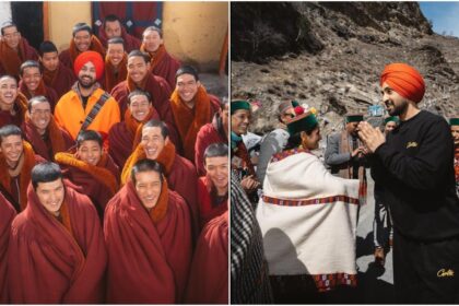 Diljit's posts showcase him embracing the local culture in Kinnaur.