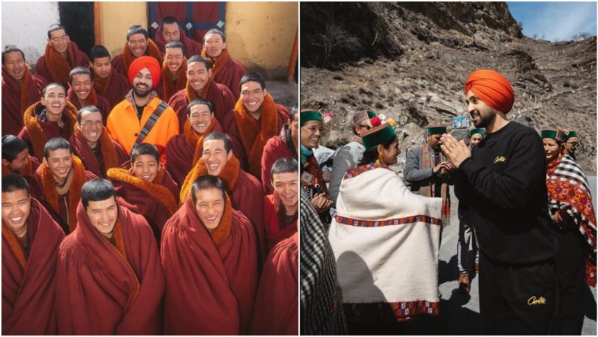 Diljit's posts showcase him embracing the local culture in Kinnaur.