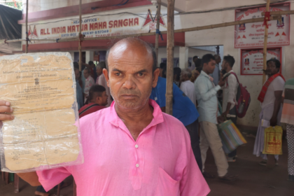 Kamal Chandra Mondol resident of Ballavpur Chakla, Nadia district at Thakurnagar Camp in North 24 Parganas.Express photo by Partha Paul.