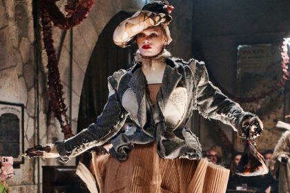 A model presents a look during John Galliano's Maison Margiela couture show in Paris on Jan. 25, 2024. The rapturous reception revealed a voracious appetite for something that didn't look or feel like something that came before. (Simbarashe Cha/The New York Times)