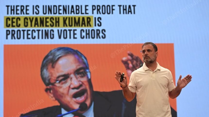 Rahul's fresh salvo from Cec Gyanesh Kumar claims a bid to remove a large amount of "software usage"