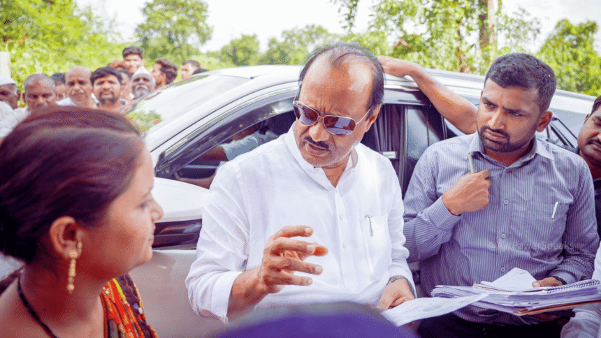 "Shall we make him a commercial?" Ajit Pawar tries again and snaps to a flooded farmer seeking LOAN exemption.