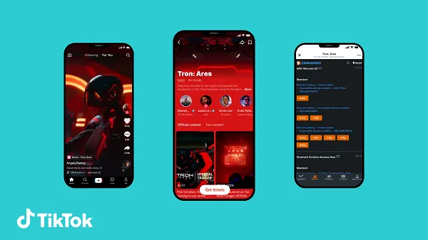 Tiktok offers in-app movie ticket sales with Fandango