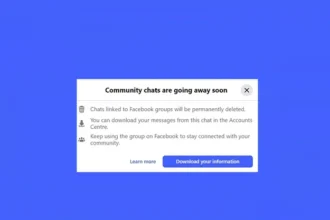 Facebook is removing community chat