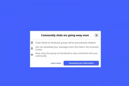 Facebook is removing community chat