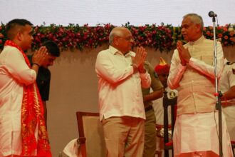 Harsh Sanghavi, Acharya Devvrat, new Gujarat Deputy CM Harsh Sanghavi, Gujarat Deputy CM Harsh Sanghavi, Commonwealth Games, Ahmedabad news, Gujarat news, Indian express, current affairs