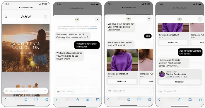 Meta provides an overview of the expansion of AI advertising tools, including chatbots for websites
