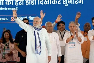 This is the first time since they allied in 1996 that the BJP and the JD(U) will contest an equal number of seats in the Assembly polls.