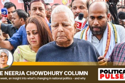Chief Lalu Prasad Yadav leaves after casting his vote during the first phase of the Bihar Assembly elections, in Patna on Thursday. (ANI Photo)