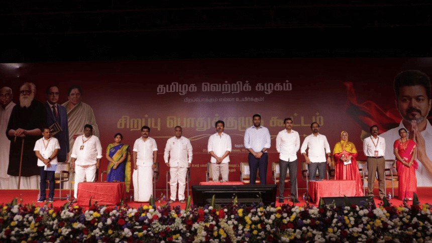 Mr. Vijay, who was reconfirmed as the face of TVK's commercial at the first council meeting since the stampede, slams Stalin's 'lies'