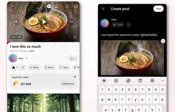 YouTube adds new 'hype' option, members-only content filter