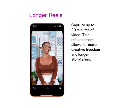 Instagram update Reel camera features improved