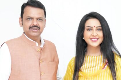 Amruta Fadnavis with Devendra Fadnavis