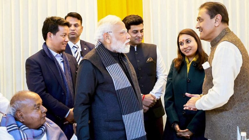 Anger management, quality sleep, learning Hindi — what PM Modi shared as he hosted NDA MPs for dinner