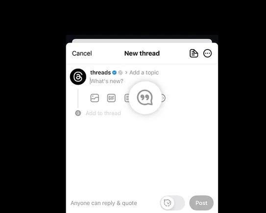 Threads make it easy to share posts you've liked and saved