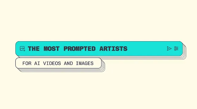 Most Referenced Artists in AI Prompts (Infographic)