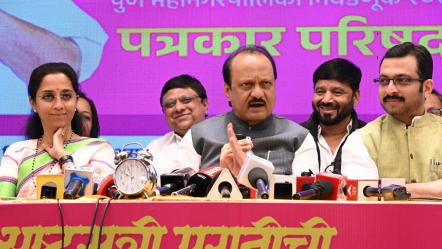 The BJP and the Shiv Sena are locked in an open turf war during Maharashtra’s civic poll campaign, despite being Mahayuti partners at the state level. (Express Photo by Pavan Khengre)