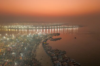 Magh Mela, Prayagraj Magh Mela, Prayagraj, Swami Saraswati row, Sanatan Dharma, Congress, Swami Avimukteshwaranand Saraswati, Shankaracharya, Uttar Pradesh Police, Samajwadi Party, Indian express news, current affairs