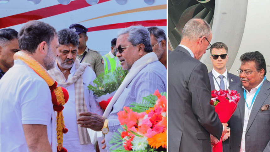 As Siddaramaiah and Shivakumar welcome Rahul, Bharatiya Janata Party claims Karnataka government disrespected German PM
