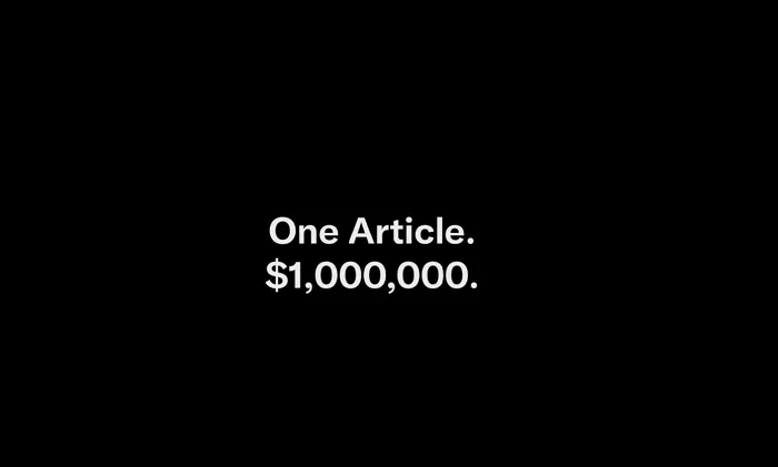 X announces $1 million prize for this month's top X article