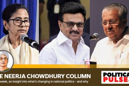(From left to right) Bengal CM Mamata Banerjee, Tamil Nadu CM and DMK chief M K Stalin and Kerala CM Pinarayi Vijayan.