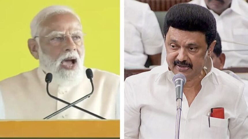 In poll-bound TN, PM Modi will take on the DMK with a "double engine" pitch. Stalin's "dummy engine" rebuttal