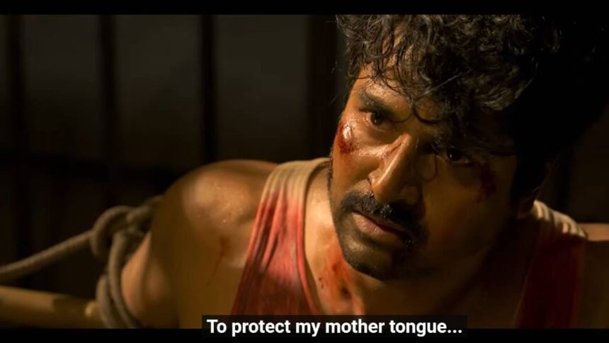 Parasakthi recalls the anti-Hindi protests in Tennessee in 1965, which became a battle of "fact versus fiction" amidst political frenzy.