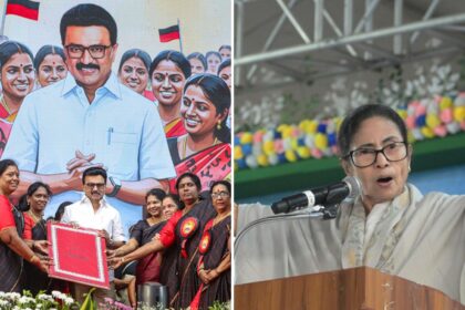 Chief Minister Mamata Banerjee during a programme at Bankura on Tuesday, December 30, 2025. (Express photo)