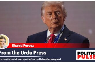 The Urdu dailies highlighted US President Donald Trump's Board of Peace. (AP Photo)