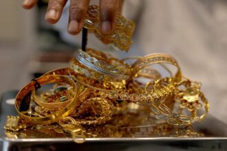 Silver fell 5% to Rs 2.55 lakh per kg and gold to Rs 1.58 lakh per 10 g.