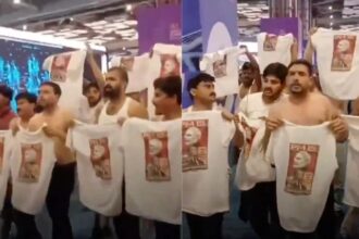 The Youth Congress protesters were purportedly wearing T-shirts with the Prime Minister’s picture printed on them, which they had concealed under their jackets and sweaters.