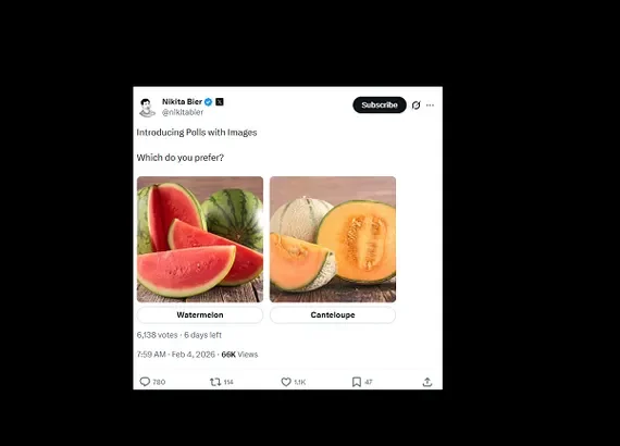 X adds images to in-stream voting