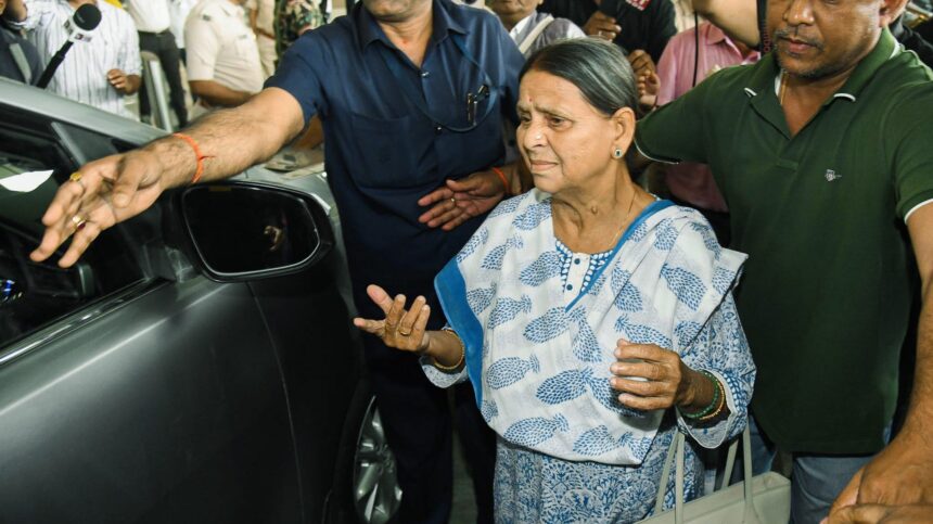 "The Bharatiya Janata Party kicked Nitish out of Bihar. He has lost his mind. He should not leave," says Rabri Devi.