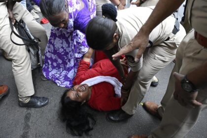 ASHA protests in Telangana demanding fixed salary of ₹18,000, job security and recognition in public health system