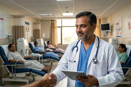 The tireless efforts of medical professionals in a kidney dialysis unit, making a world of difference