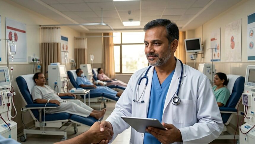 The tireless efforts of medical professionals in a kidney dialysis unit, making a world of difference