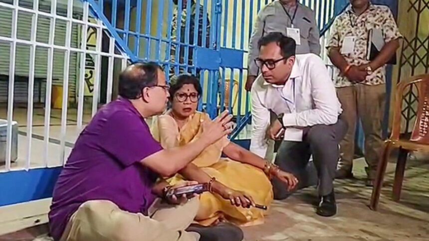 Late night drama in Kolkata as TMC claims EVMs tampered, poll officials reject charge
